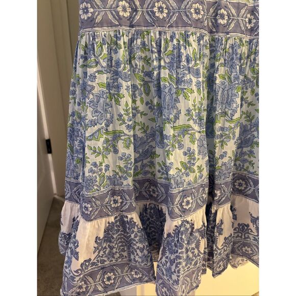 NWOT ISLA PAYAL Cornwall Maxi - Mughal Garden Blue, $218 XS no belt - Picture 6 of 10